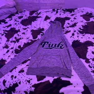 Pink pull over, gray, size:xs